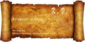 Krebsz Vince névjegykártya